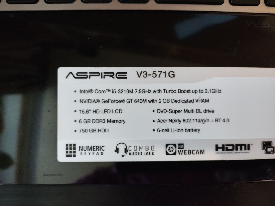 Продам ноутбук ACER V3-571G