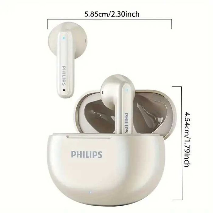 Навушники Philips TAT1199 для музики (TWS, ANC, 24 години, Bluetooth 5.4) (білі та чорні)