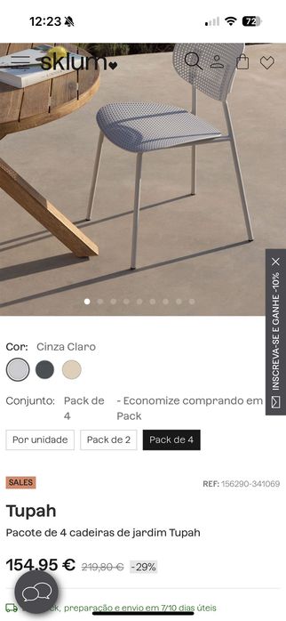 Cadeira mesa Jantar - Jogo c/ 4