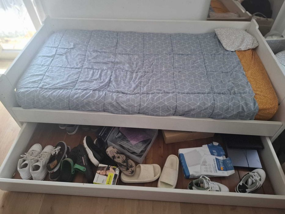 Cama solteiro com gavetão