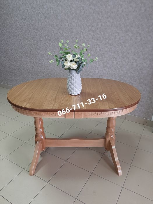 Стіл КАРПАТИ. Деревянный стол КАРПАТЫ.  Овальный стол. Кухонный гарнит