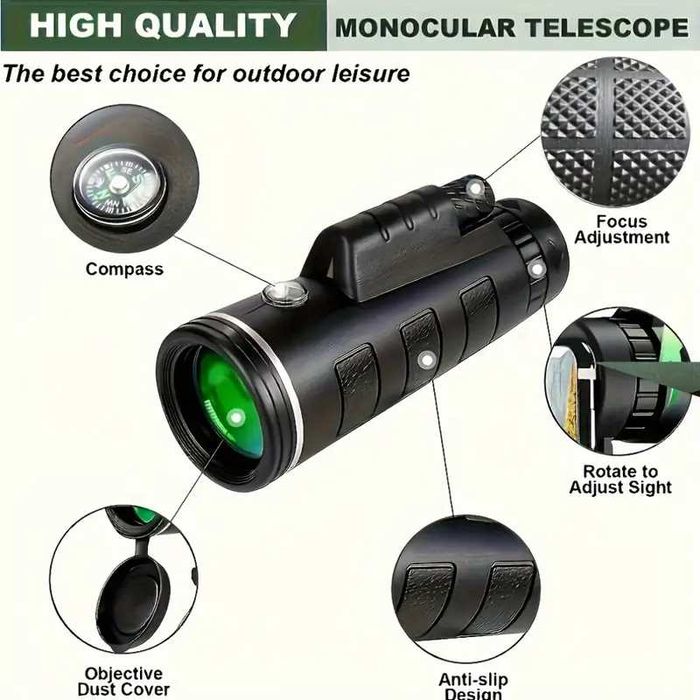 Telescópio Monocular LiGinn 10X40 de Alta Potência  Prisma BAK4 - novo
