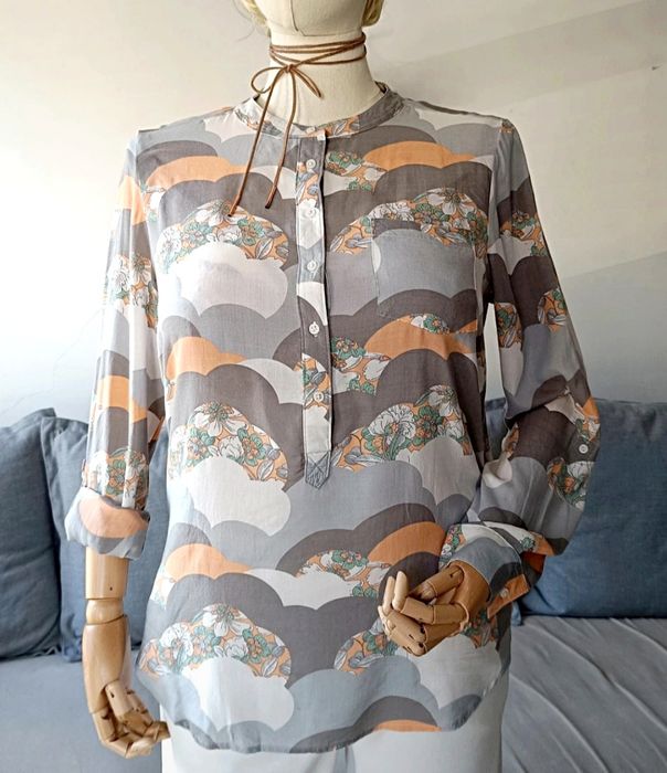 Next koszula damska L biust 53x2 flowers 100% viscose pastel color