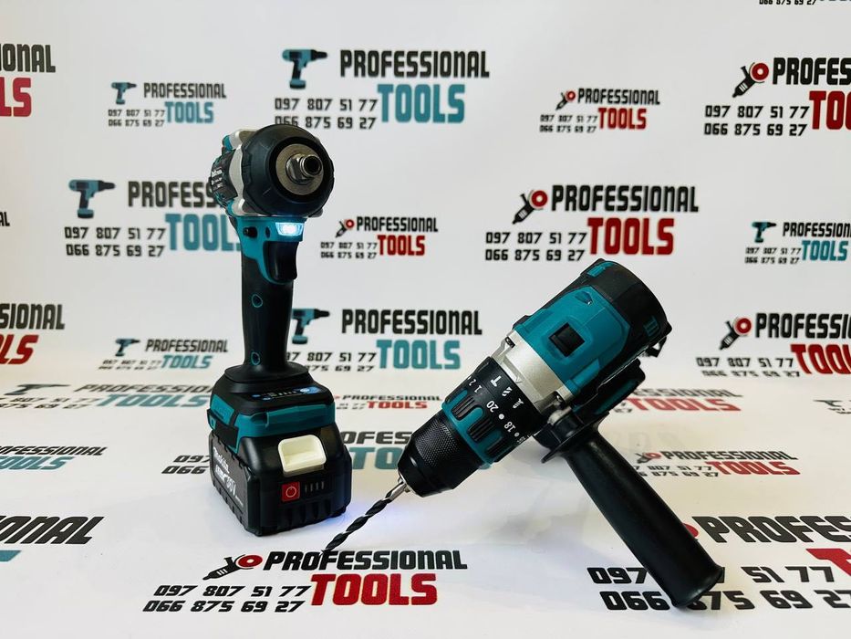 Makita 2/1 Ударний Гайковерт DTW500 + Безщітковий Шуруповерт DHP485BL