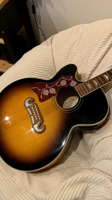 Guitarra Esquerdina Epiphone JC-200BC Studio - Vintage Sunburst