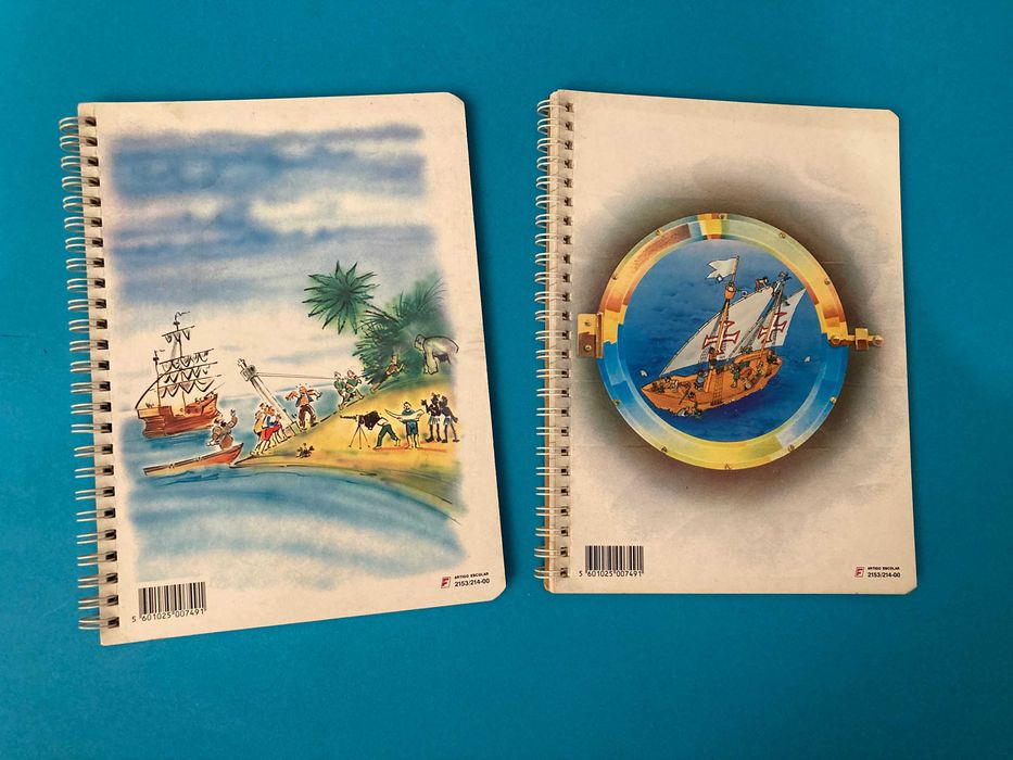 Rara Colecção de 4 Cadernos Escolares Descobrimentos Anos 80