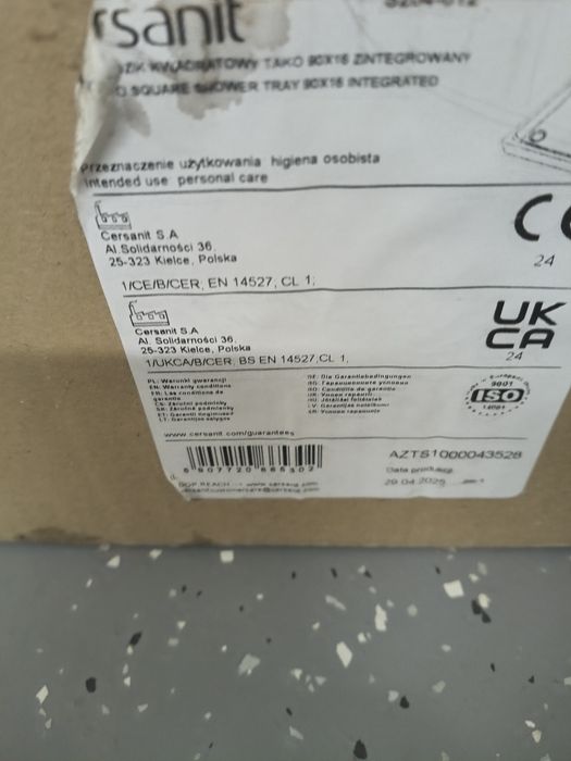 Sprzedam nowy brodzik  firmy Cersanit 90x90