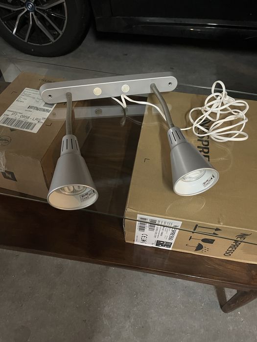 Candeeiro dois focos ikea