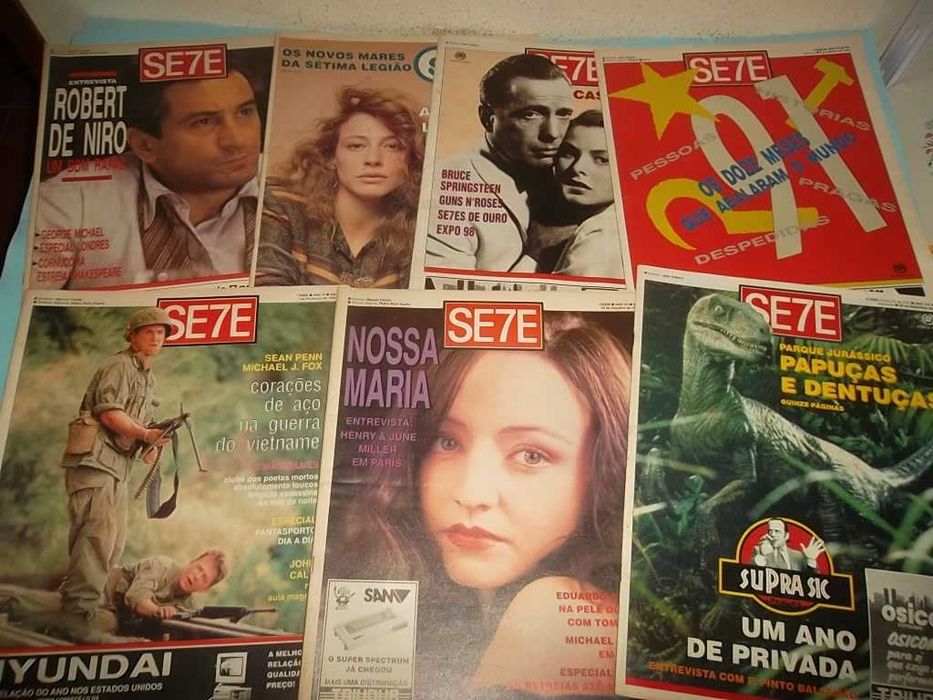Jornal semanário SE7E , lote 27 jornais dos anos 80/90.