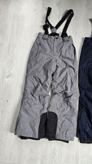 Spodnie zimowe narciarskie dziecięce rozmiar 122 128 z szelkami