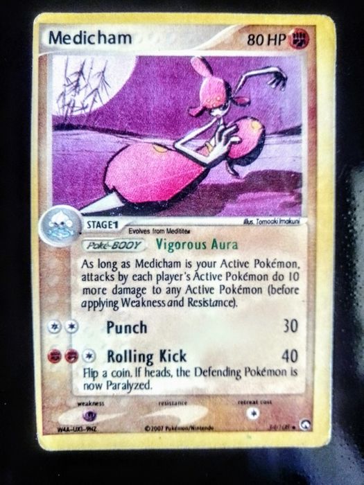 Pokémon Card Medicham 80 HP 2007.