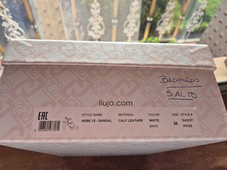 Sandálias Brancas Pele Liu Jo Novas Tam.36
