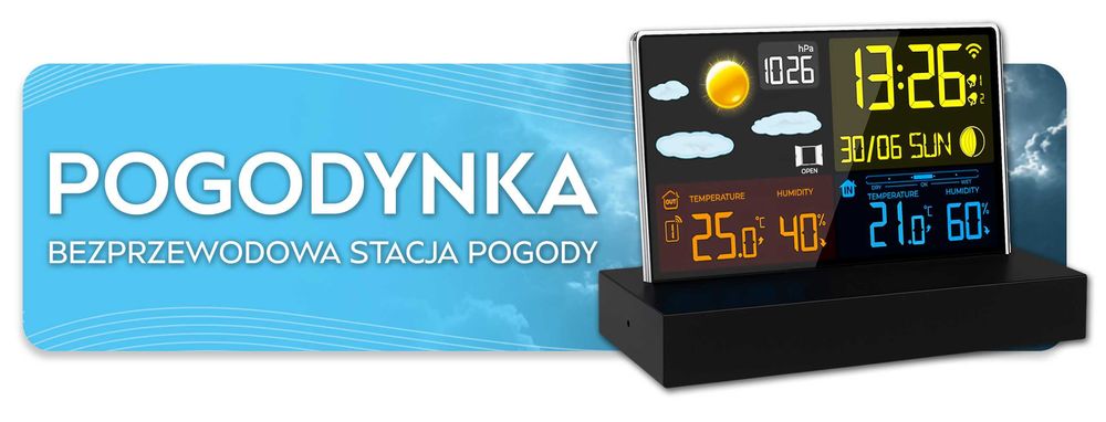Stacja pogodowa pogody METEO Higrometr Barometr Termometr Zegar SP110