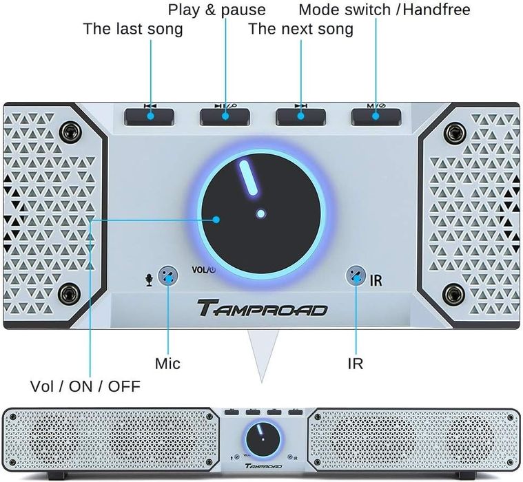 Саундбар колонка блютуз на 20w  портативна TAMPROAD