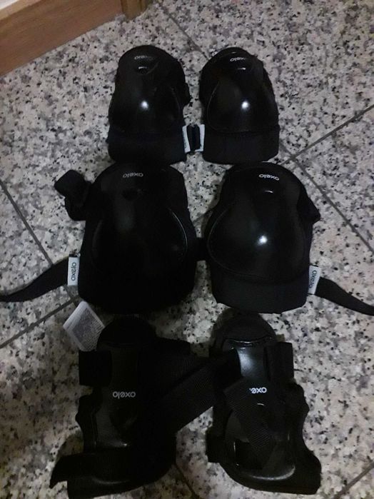 Proteções para Patins/Trotinete/Skate Criança “OXELO” Preto 3x2