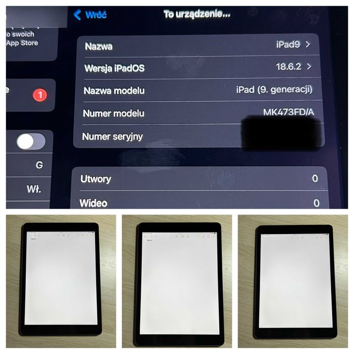 iPad 9 Wi-Fi + Cell + Rysik + Ładowarka - Stan Idealny