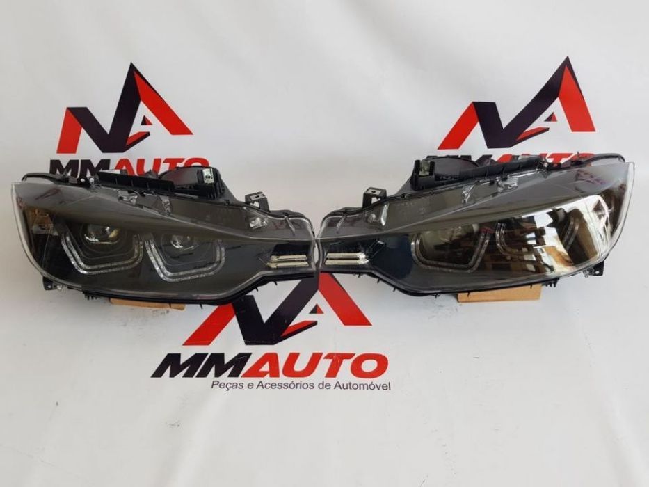 Faróis BMW F30 F31 Double U 3D Xenon Look