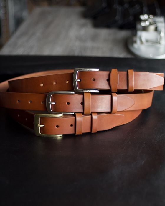 Шкіряний чоловічий ремінь для джинсів ручної роботи / ремень мужской