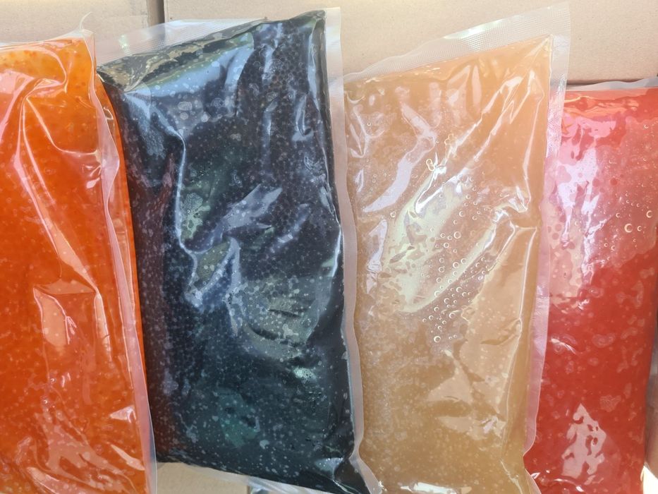 Имитированная икра лососевая, кета, лосось, кижуч, осетр, щука