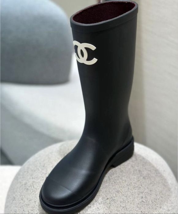 Chanel гумові чоботи Шанель резинові чоботи