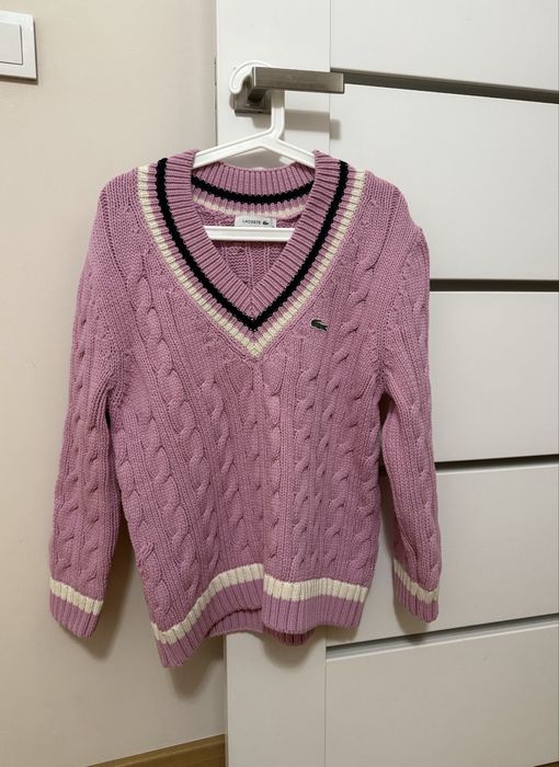 Nowy różowy sweter Lacoste S limited edition premium Vitkac