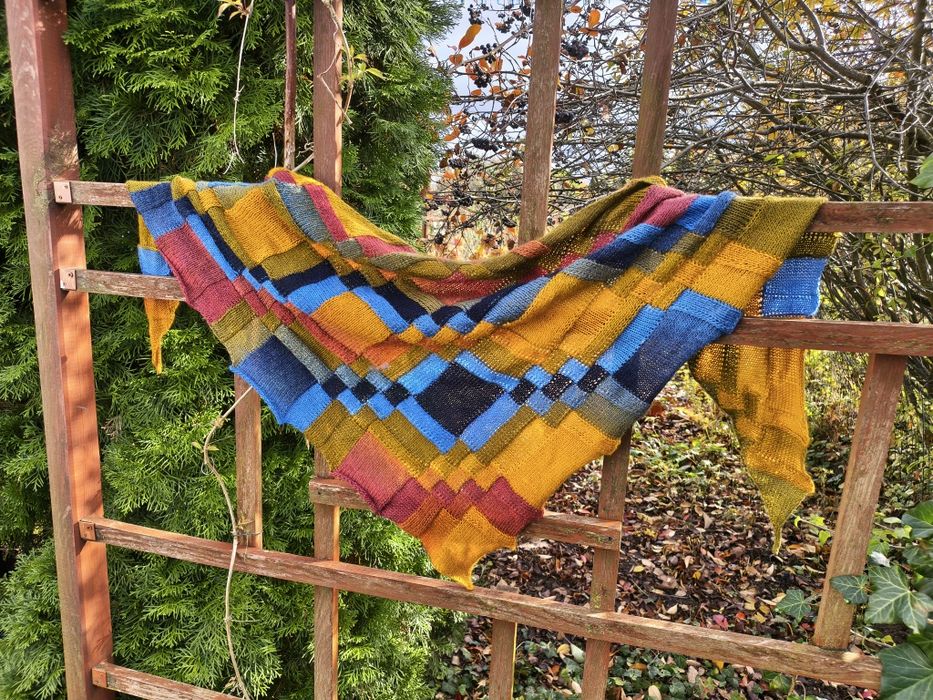 Chusta entrelac handmade