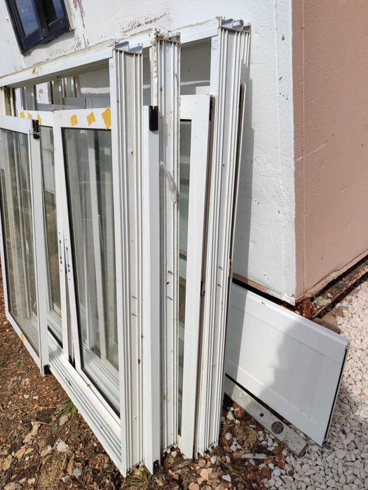 ventanas / janelas dobles de aluminio blanco
