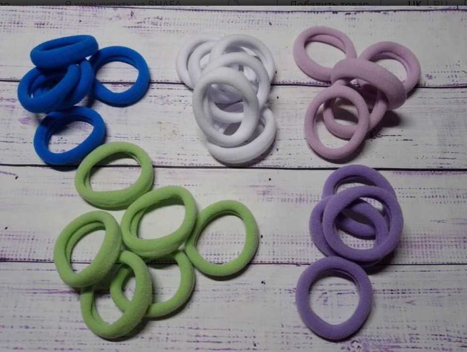 Резинки для волос. Диаметр 4 см. Цена за 1 шт Много цветов
