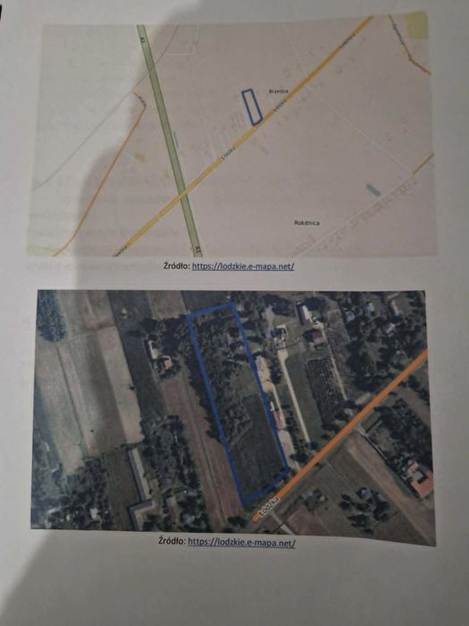 Działka inwestycyjna 1,7427 ha Stryków przy DK14 76m szerokości + Dom - Widok 3