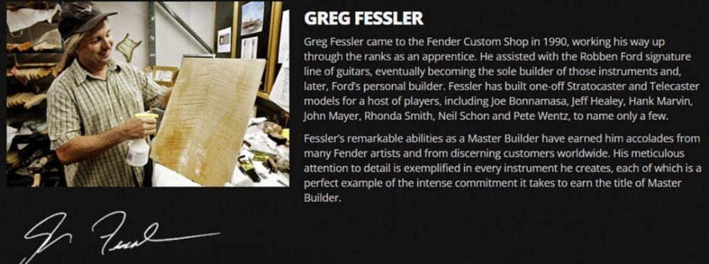 Fender Custom Shop Masterbuilt Greg Fessler Stratocaster Strat Limited