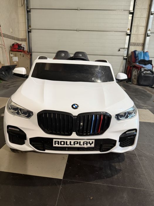 Електромобіль дитячий Rollplay двомісний BMW X5M – білий