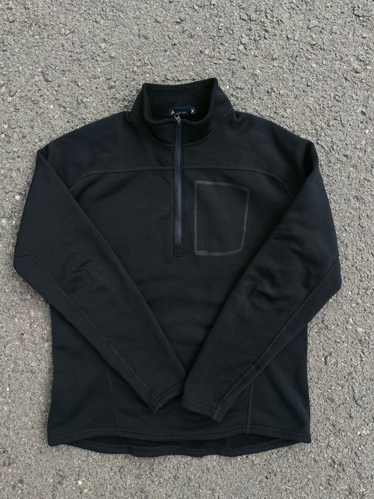 Чорний флісовий лонгслів 1/4 Arc’teryx