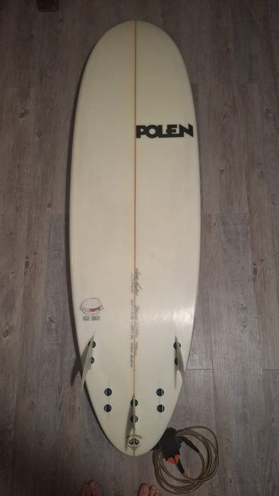 Prancha de Surf Polen Veggie Burguer 6"2 de 34l com capa, várias quilhas, deck e shopee's