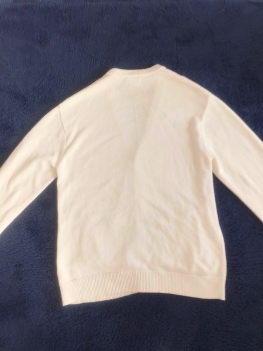 Kardigan męski Pull & Bear kremowy sweter rozpinany L/XL