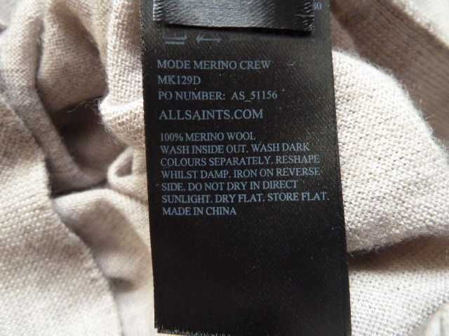 allsaints Свитер, джемпер из мериносовой шерсти , р М