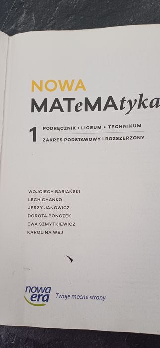 Podręcznik  matematyka zakres rozszerzony