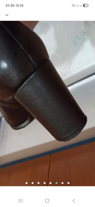 Кожаные женские сапоги Braska, состояние новых