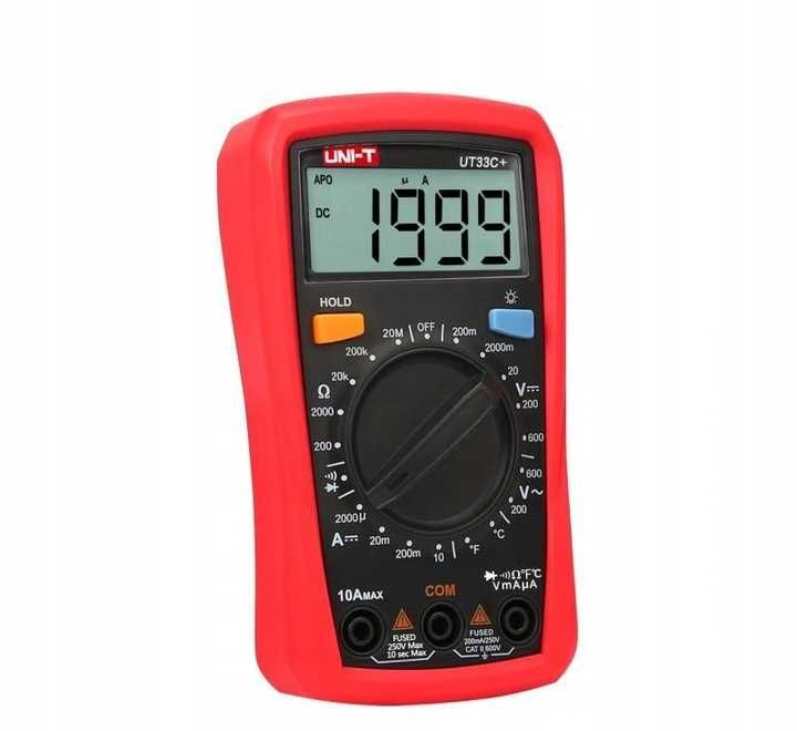PROFESJONALNY Miernik Cyfrowy multimetr pomiar prądu napięcia LCD