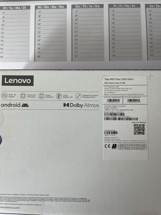 Tablet Lenovo M10 Plus com Caneta e Capa