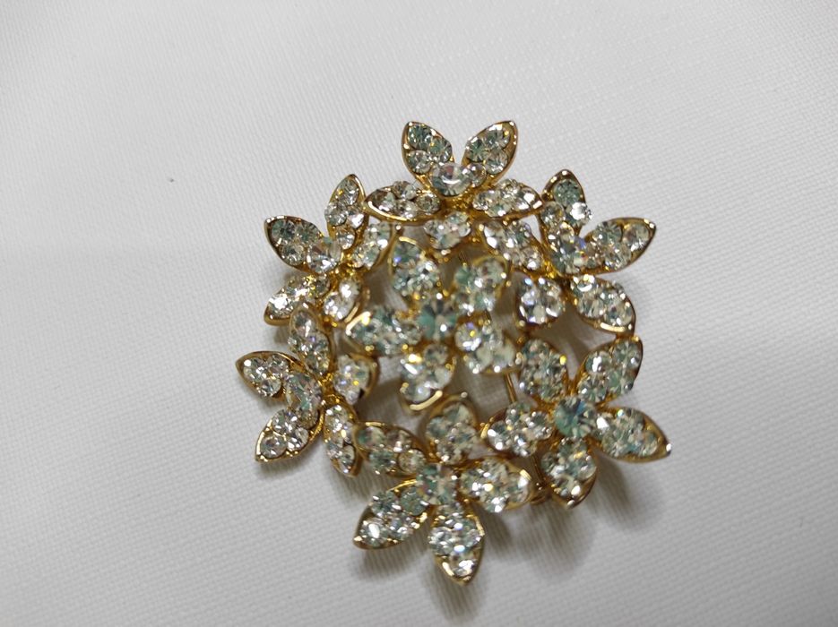 Брошь крупная, Брошка круглая из 7 цветов, стильная