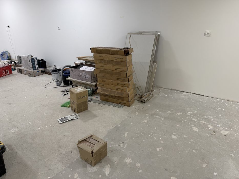 Restos de material de obra