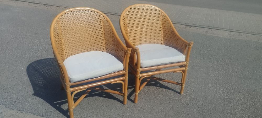 Fotel rattan rattanowy rafia fotel plecionka wiedeńska