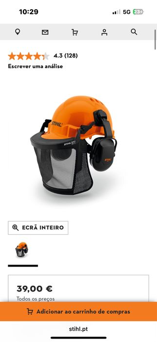 Capacete de Proteção STIHL Function Basic com Viseira e Auriculares