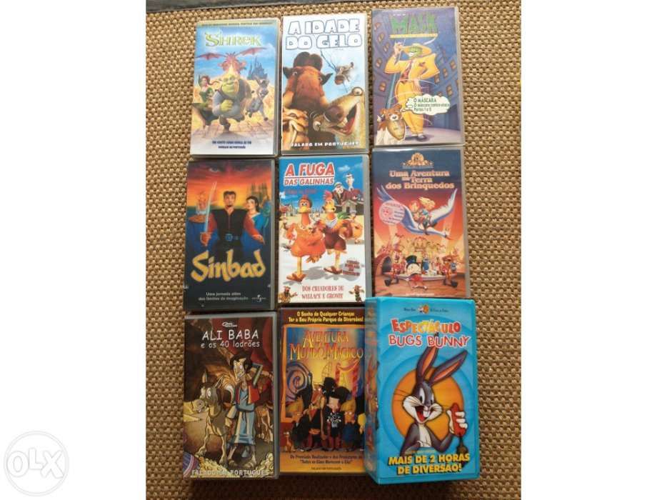 39 Cassetes / K7 video vhs para crianças e jovens