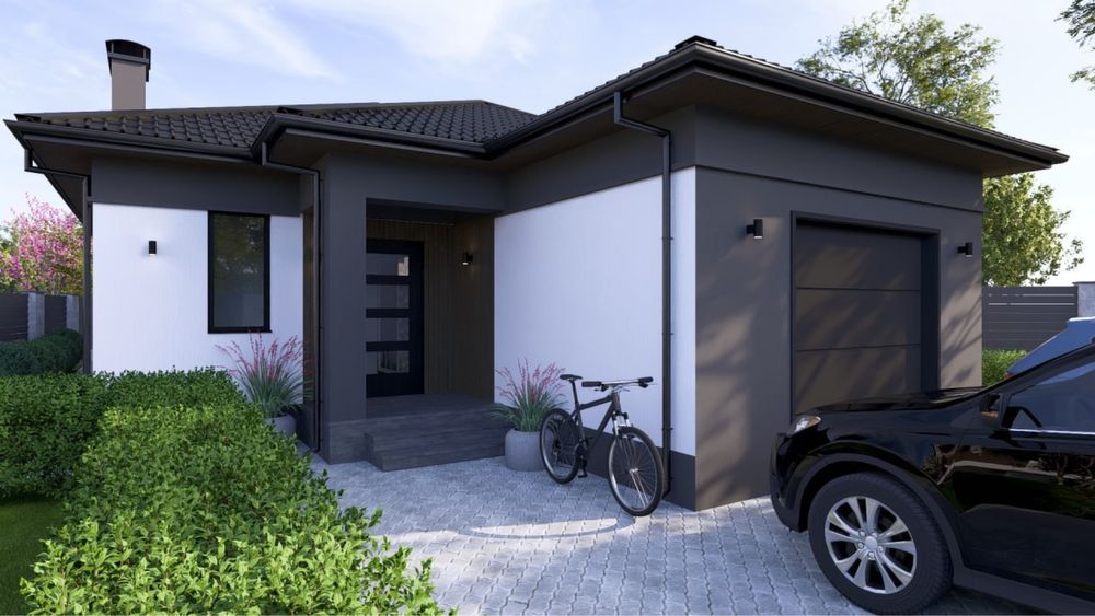 Будинок з гаражем неподалік озера