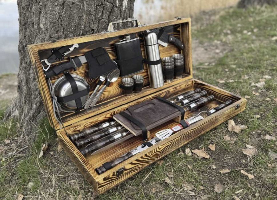 Супер крутий набір шампурів на подарунок! Шампура з нержавійки 3 мм.!