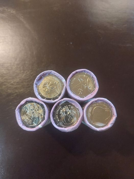 Rolos de 25 Moedas 2€ Comemorativas UNC