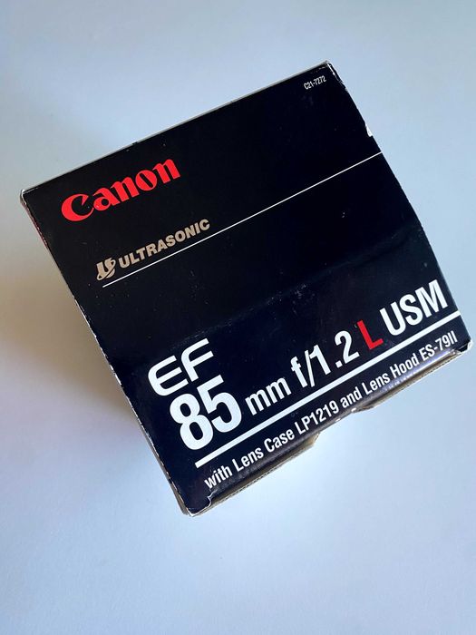 Canon EF 85mm f/1.2 L USM - Bolsa Original LP1219 + Caixa