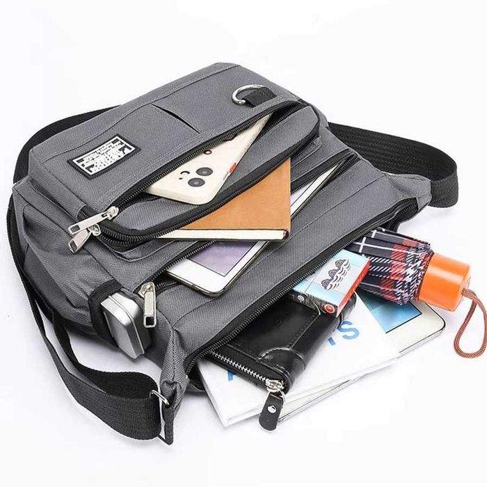 Torba wędkarska mała na ramię, wodoodporny oxford, wojskowa zieleń