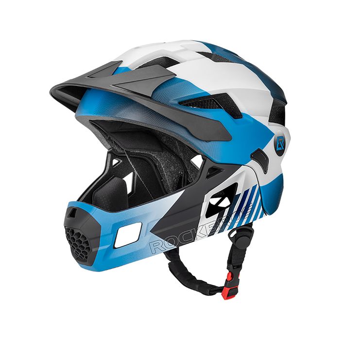 Kask rowerowy dziecięcy z odpinaną szczęką rozmiar m 54-57cm -